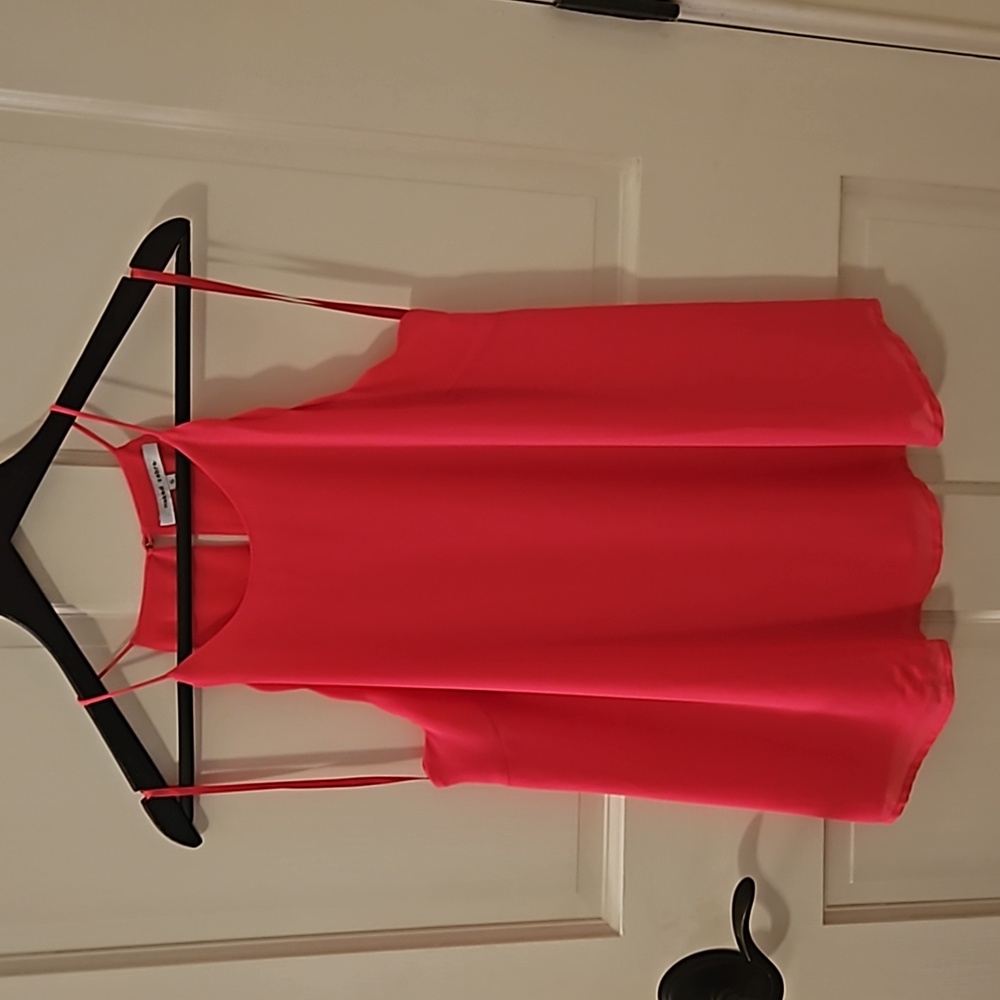 Bright pink spaghetti top